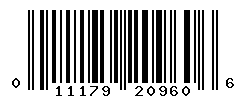 upc 011179209606 barcode image