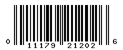 upc 011179212026 barcode image