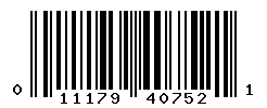 UPC barcode number 011179407521