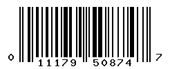 UPC barcode number 011179508747