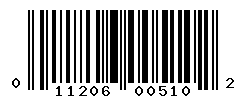 UPC barcode number 011206005102