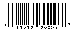 UPC barcode 011210000537