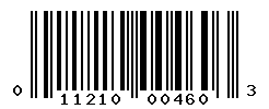 UPC barcode number 011210004603