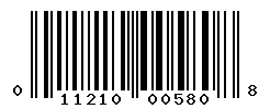 UPC barcode number 011210005808