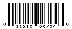 UPC barcode number 011210007048
