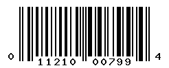 UPC barcode number 011210007994