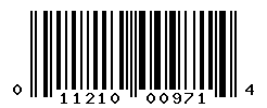 UPC barcode number 011210009714