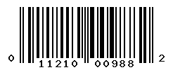 UPC barcode number 011210009882