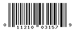 UPC barcode number 011210031579
