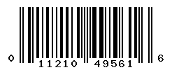 UPC barcode number 011210495616
