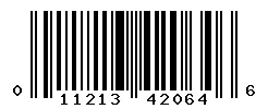 UPC barcode 011213420646