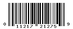 UPC barcode number 011217212759