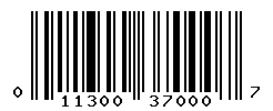 UPC barcode number 011300370007