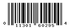 upc 011301602954 barcode image