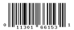 UPC barcode number 011301661531
