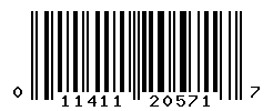 UPC barcode number 011411205717