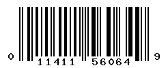 UPC barcode number 011411560649
