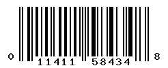 UPC barcode number 011411584348