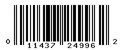 upc 011437249962 barcode image