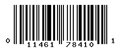 UPC barcode number 011461784101