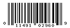 UPC barcode number 011491029609