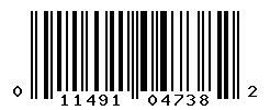 UPC barcode number 011491047382