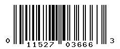 UPC barcode number 011527036663