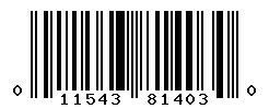 UPC barcode number 011543814030