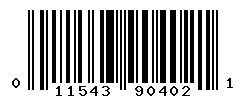 UPC barcode number 011543904021