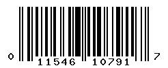 UPC barcode number 011546107917