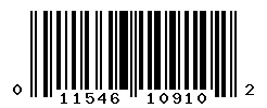 UPC barcode number 011546109102