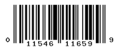 UPC barcode number 011546116599