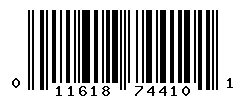 UPC barcode number 011618744101