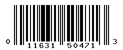 UPC barcode number 011631504713