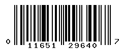 upc 011651296407 barcode image