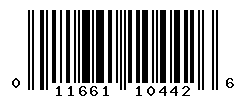 upc 011661104426 barcode image