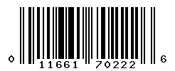 upc 011661702226 barcode image