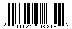 UPC barcode number 011671300399