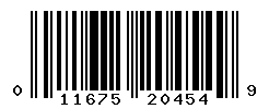 UPC barcode number 011675204549