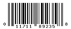 UPC barcode number 011711892358