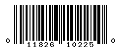 UPC barcode number 011826102250