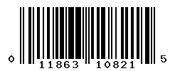 UPC barcode number 011863108215