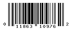 UPC barcode number 011863109762