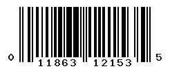 UPC barcode number 011863121535