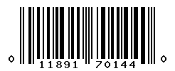 UPC barcode number 011891701440