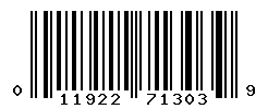 UPC barcode number 011922713039