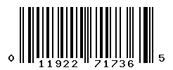 UPC barcode number 011922717365