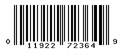 upc 011922723649 barcode image