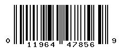 UPC barcode number 011964478569