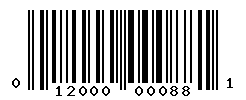 UPC barcode number 012000000881